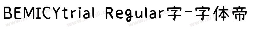 BEMICYtrial Regular字字体转换